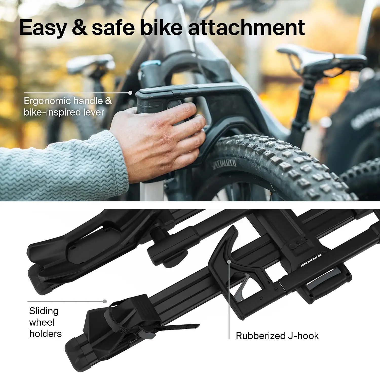 Portabicicletas de tirón Thule Verse 2 entrada de 2" para (2 bicicletas) - Imagen 7